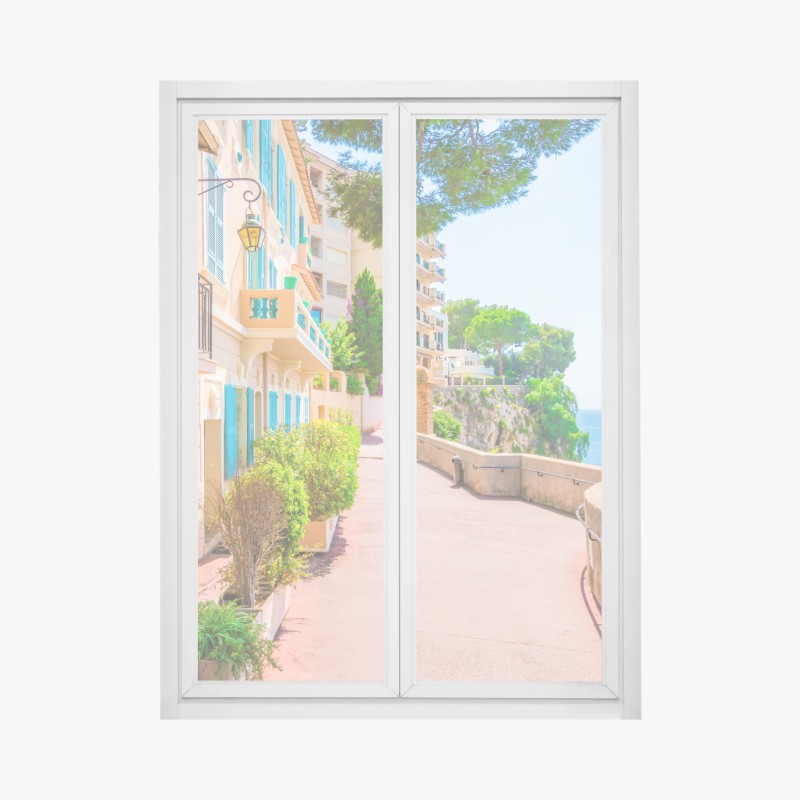 Fensteraufkleber tropische orchideen in aquarell und palmblättern – Wallnifity®