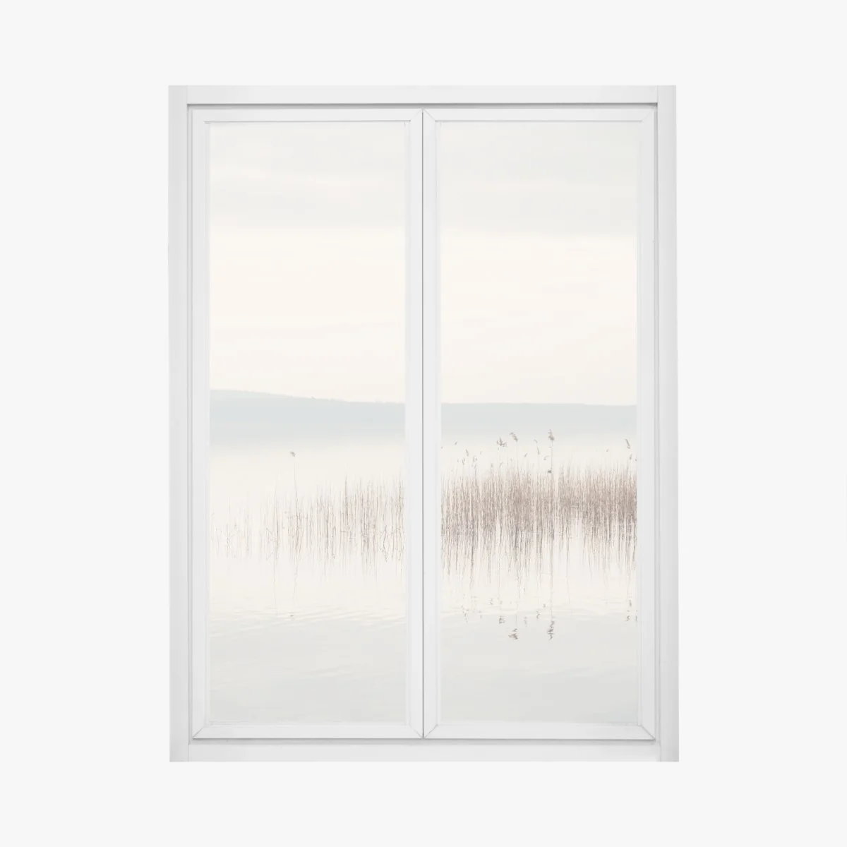 Fensteraufkleber ruhige schilfzone am see – Wallnifity® Fensteraufkleber ruhige schilfzone am see – Wallnifity®