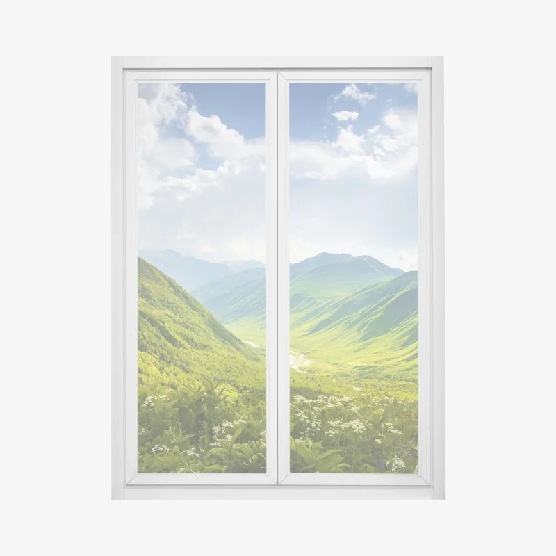 Fensteraufkleber türkisbucht in Lindos, Rhodos – Wallnifity®