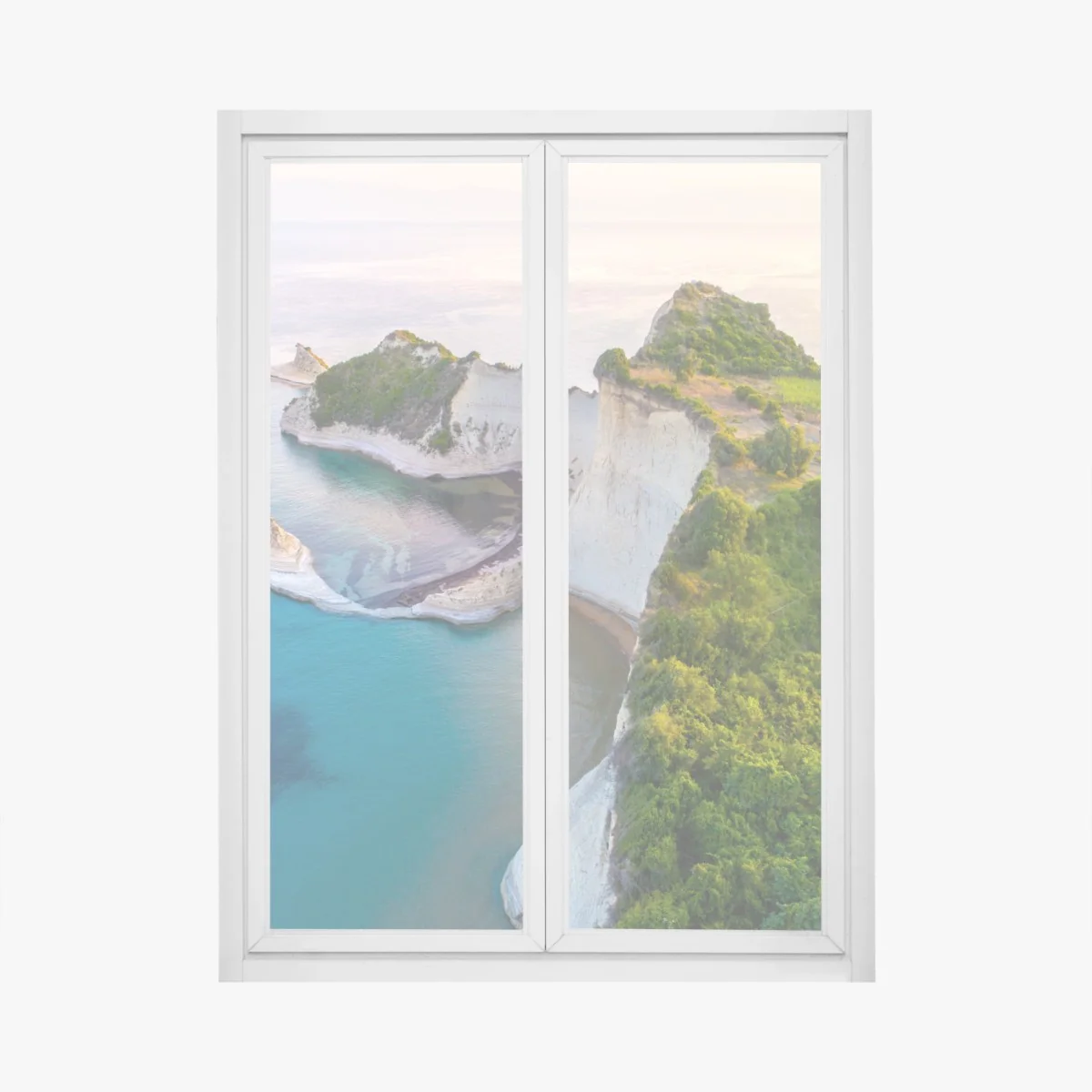 Fensteraufkleber luftaufnahme von klippen und türkisfarbenem meer – Wallnifity® Fensteraufkleber luftaufnahme von klippen und türkisfarbenem meer – Wallnifity®