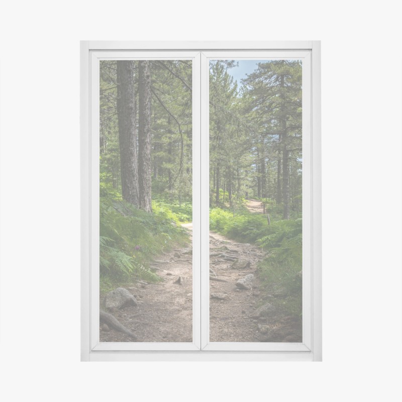 Fensteraufkleber ruhiger sommer sonnenaufgang am flussufer – Wallnifity®