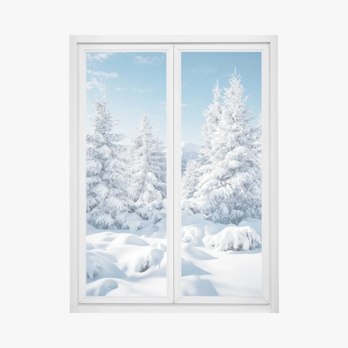 Fensteraufkleber winterruhe in den Karpaten – Wallnifity® Fensteraufkleber winterruhe in den Karpaten – Wallnifity®