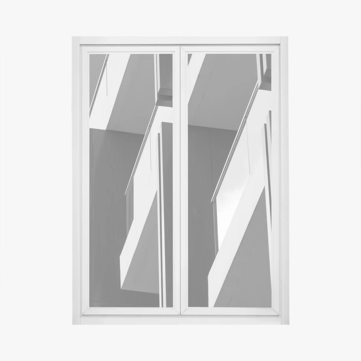 Fensteraufkleber geometrischer rhythmus der balkone – Wallnifity®