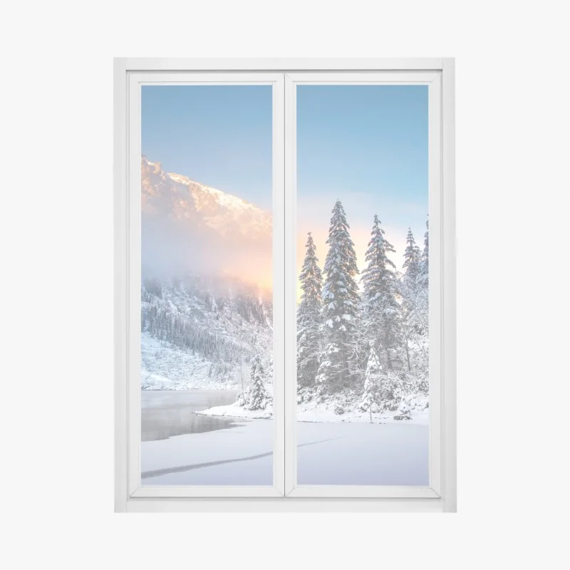 Fensteraufkleber monstera-blattmuster mit goldakzenten – Wallnifity®