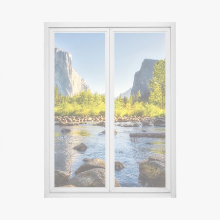 Fensteraufkleber goldenes flusstal – Wallnifity®