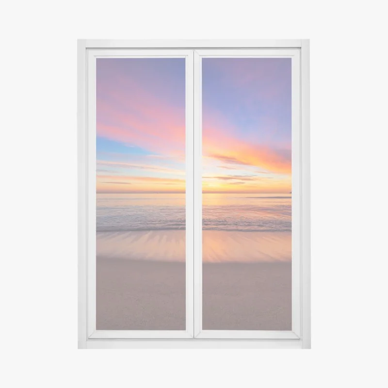 Fensteraufkleber nebliger wald im morgengrauen – Wallnifity®