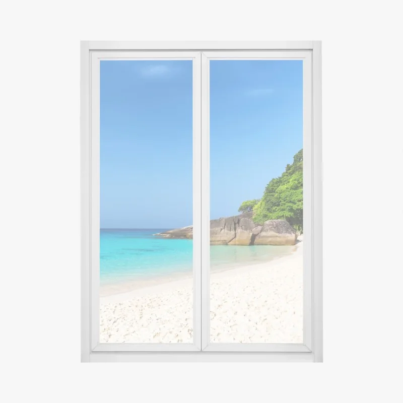 Fensteraufkleber zartes verstreutes blumenmuster auf tiefem türkis – Wallnifity®