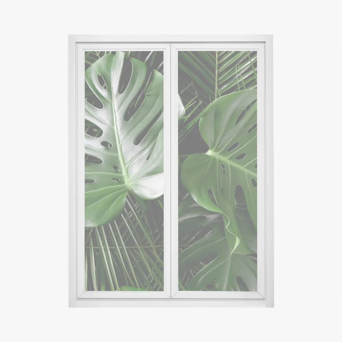 Fensteraufkleber üppige monstera-blätter – Wallnifity® Fensteraufkleber üppige monstera-blätter – Wallnifity®