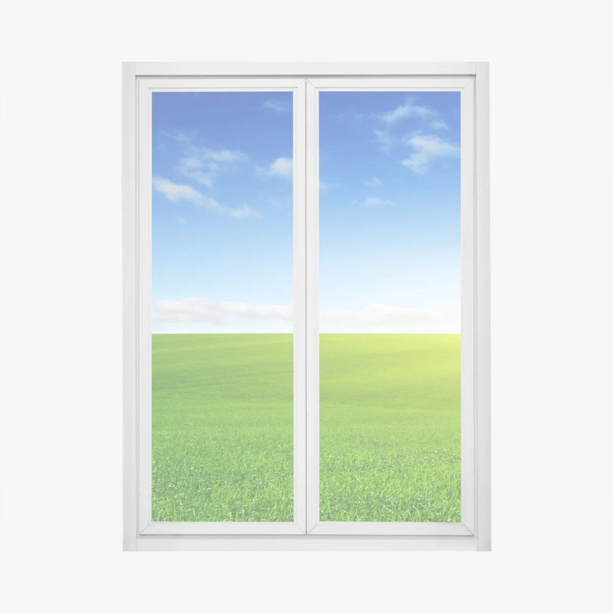 Fensteraufkleber sonnenbeschienene grüne wiese im morgenlicht – Wallnifity® Fensteraufkleber sonnenbeschienene grüne wiese im morgenlicht – Wallnifity®