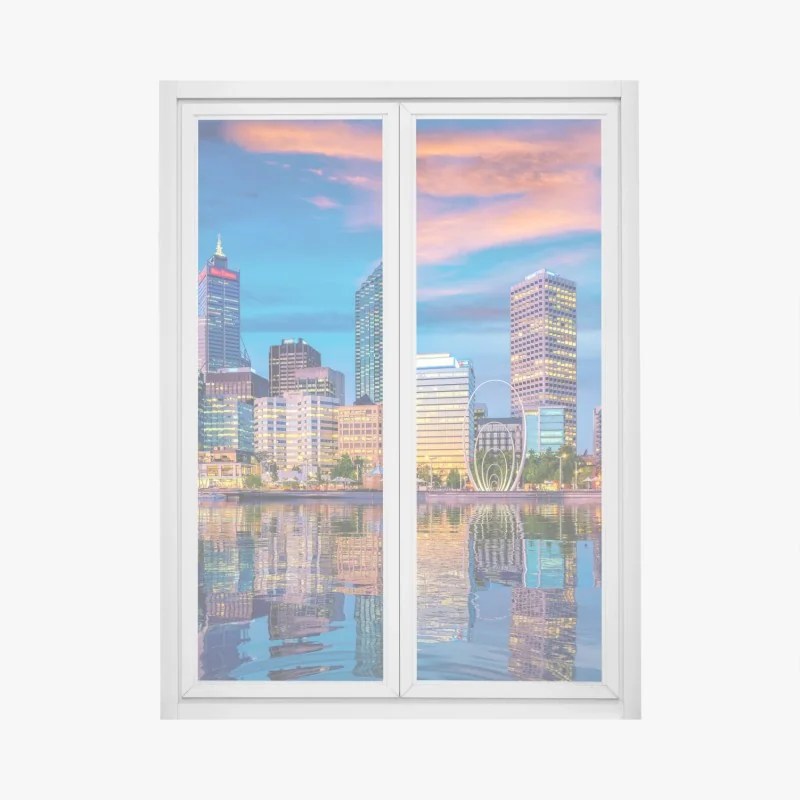 Fensteraufkleber stilisiertes wellenmuster – Wallnifity®