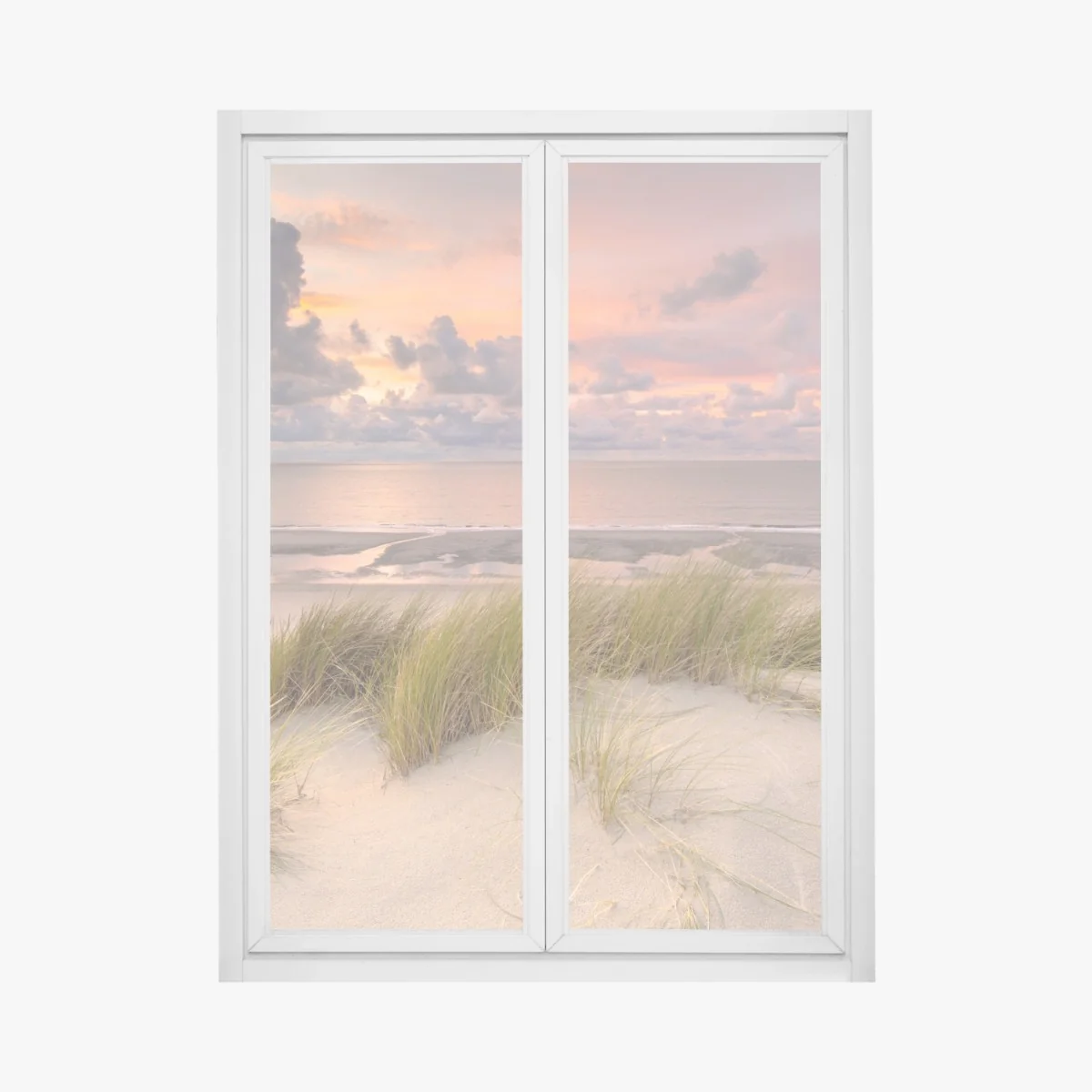 Fensteraufkleber sonnenuntergang über dünen in Zeeland – Wallnifity® Fensteraufkleber sonnenuntergang über dünen in Zeeland – Wallnifity®