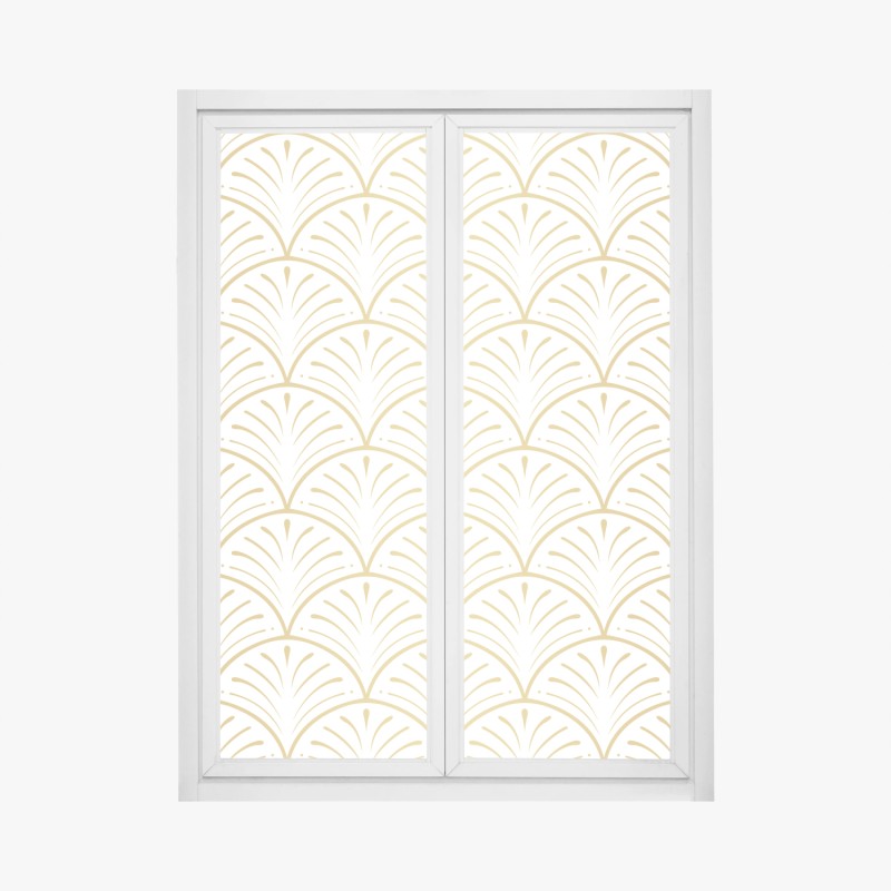 Fensteraufkleber goldenes art deco muster – Wallnifity®