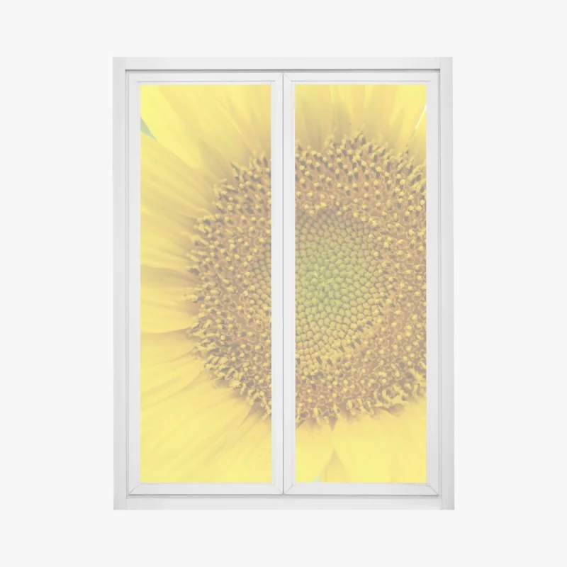 Fensteraufkleber leuchtende nahaufnahme sonnenblume