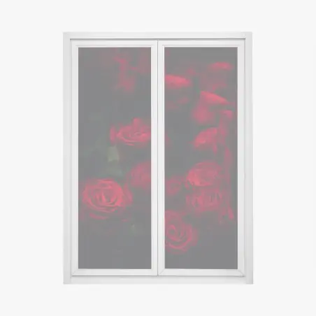 Fensteraufkleber dunkler rosenstrauß – Wallnifity®
