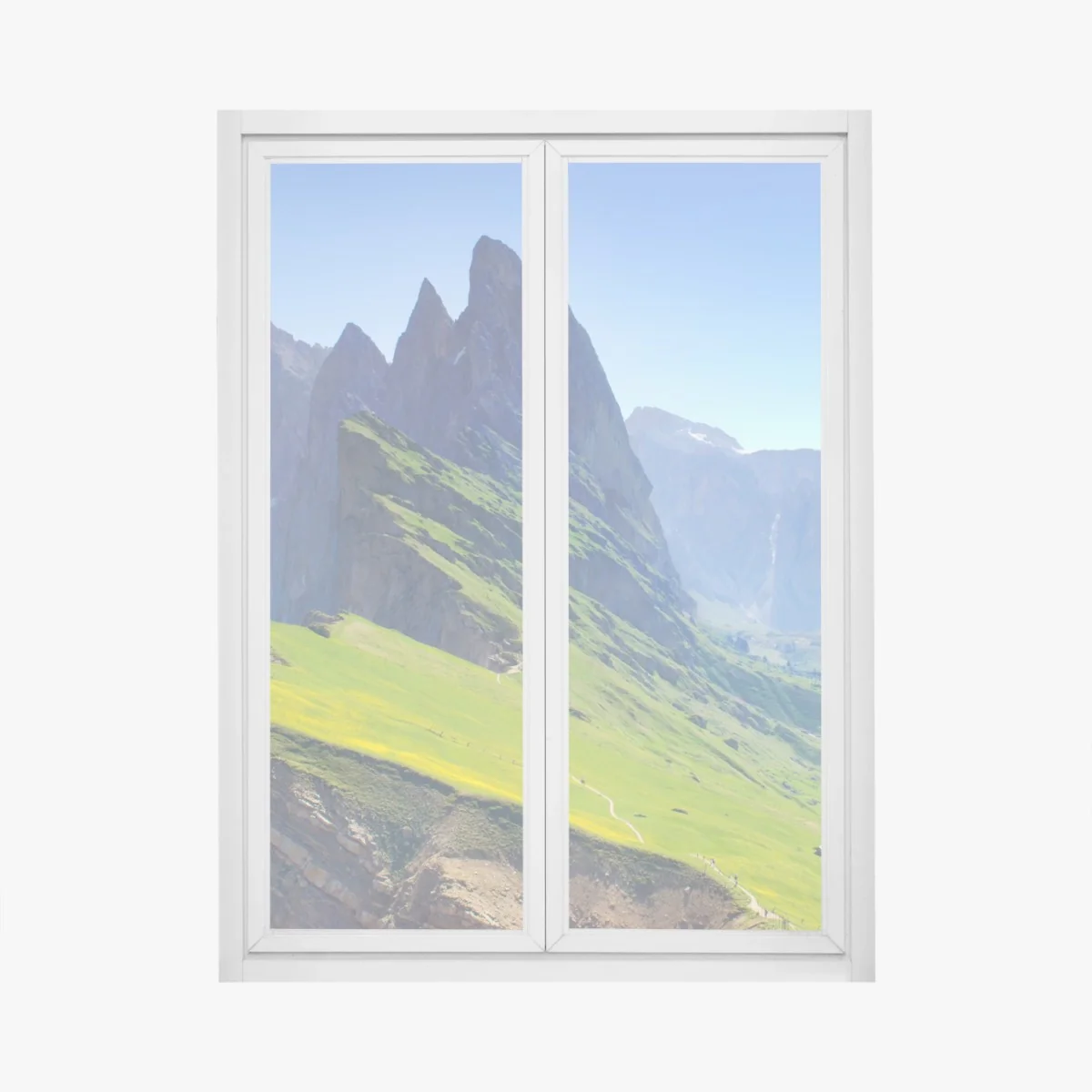 Fensteraufkleber majestätische Seceda in den Dolomiten – Wallnifity® Fensteraufkleber majestätische Seceda in den Dolomiten – Wallnifity®