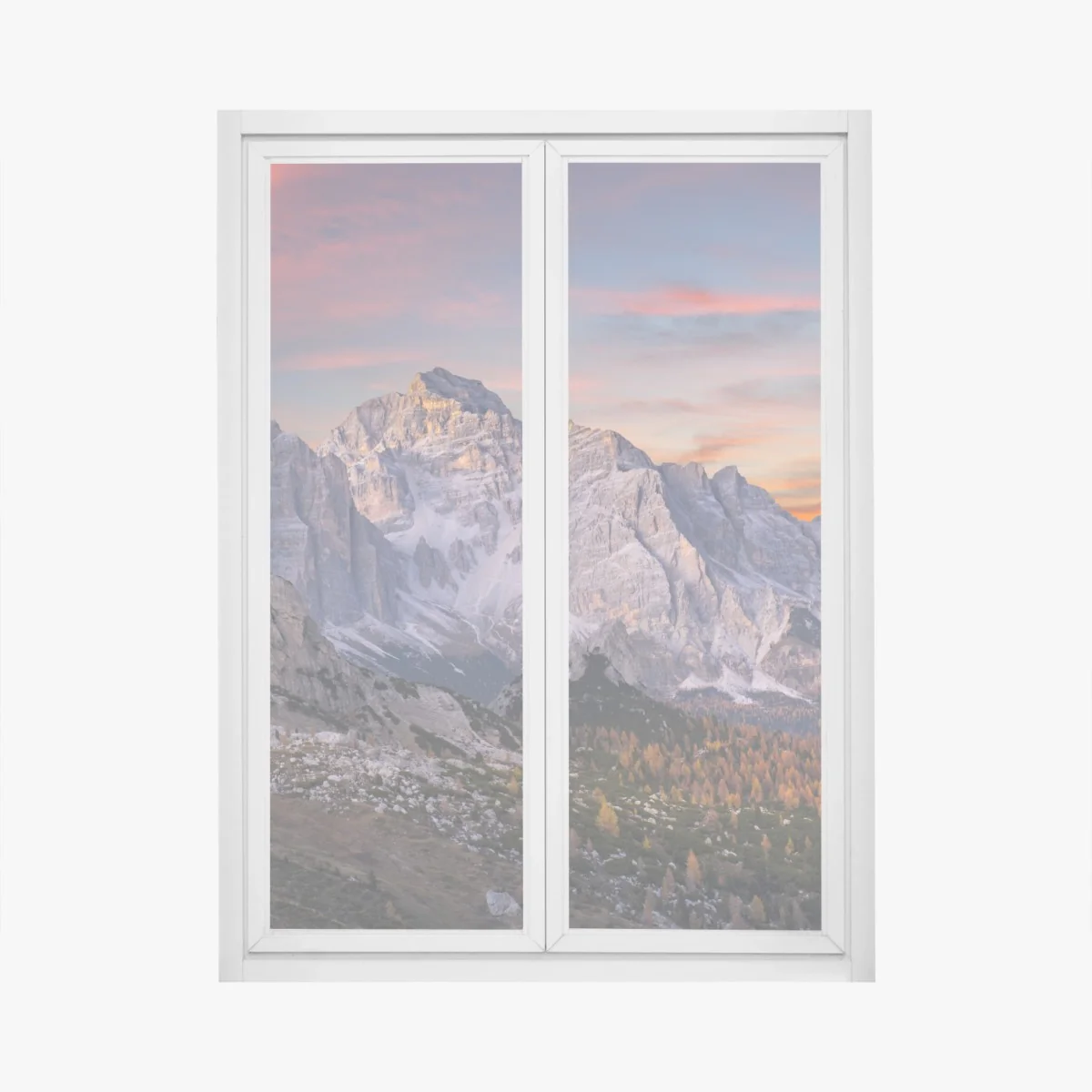 Fensteraufkleber majestätischer herbstlicher sonnenuntergang in den bergen – Wallnifity® Fensteraufkleber majestätischer herbstlicher sonnenuntergang in den bergen – Wallnifity®