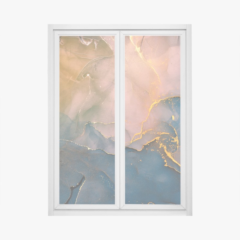 Fensteraufkleber eukalyptus aquarellblätter auf dunklem hintergrund – Wallnifity®