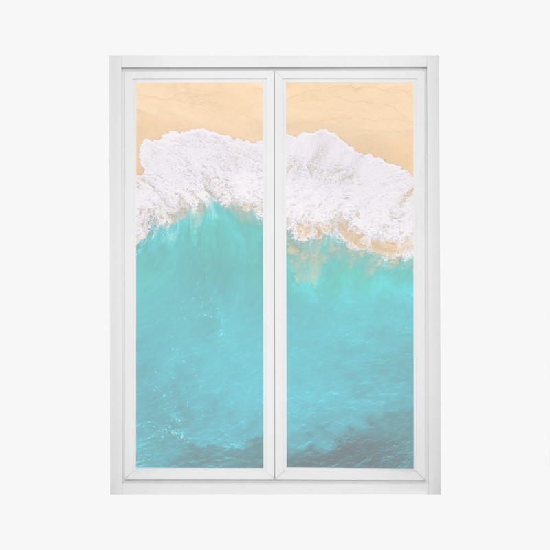 Fensteraufkleber friedlicher wasserfall Jiulong in Luoping, China – Wallnifity®