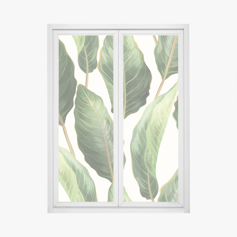 Fensteraufkleber marineblaues damast-fliesenmuster – Wallnifity®