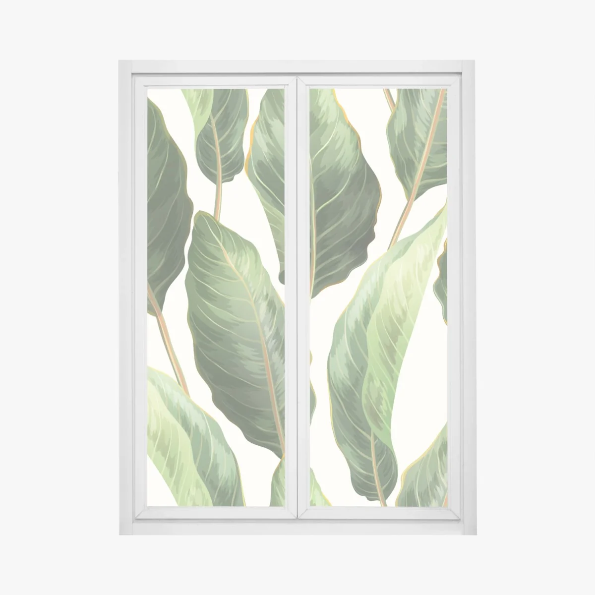 Fensteraufkleber tropisches bananenblattmuster – Wallnifity® Fensteraufkleber tropisches bananenblattmuster – Wallnifity®