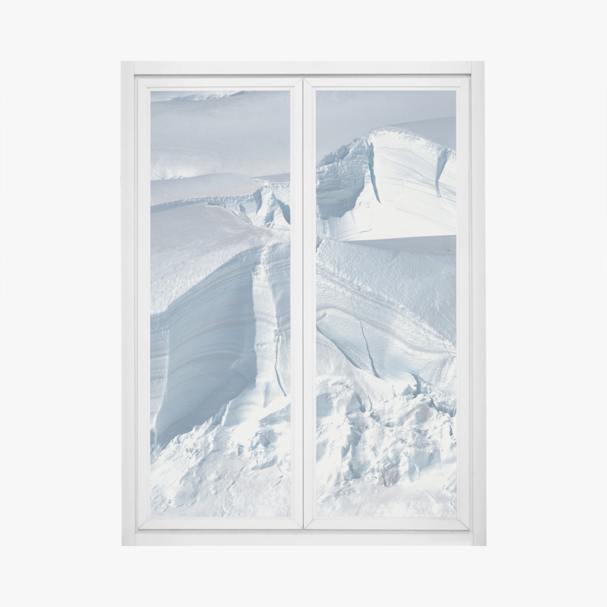 Fensteraufkleber gletscherlandschaft mit tiefen spalten – Wallnifity® Fensteraufkleber gletscherlandschaft mit tiefen spalten – Wallnifity®