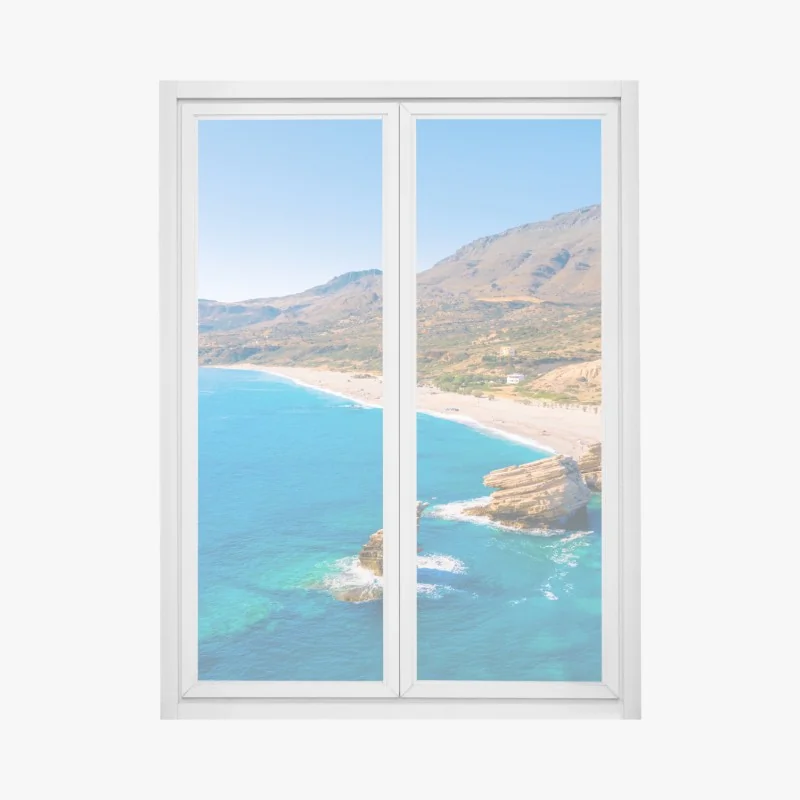 Fensteraufkleber straße zur beleuchteten stadtsilhouette bei nacht – Wallnifity®