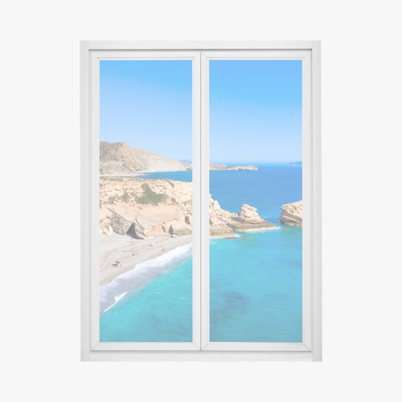 Fensteraufkleber sonnenbeschienene schlucht mit sandsteinformationen – Wallnifity®