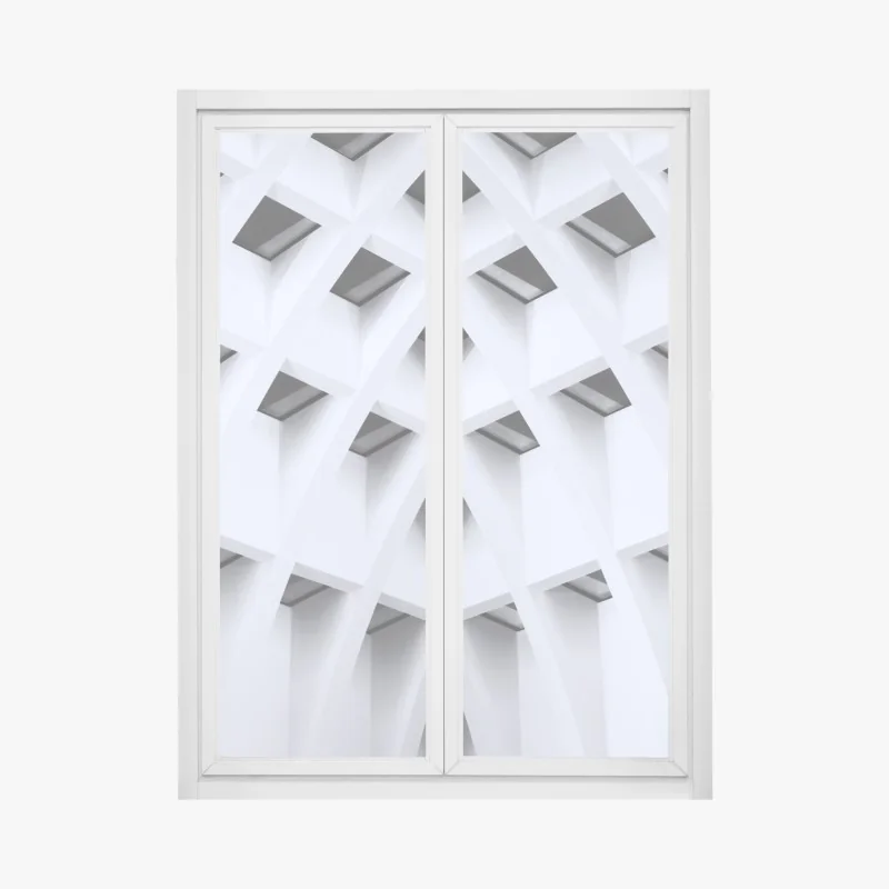 Fensteraufkleber dunkelblaues muster mit goldenen blumenkonturen – Wallnifity®