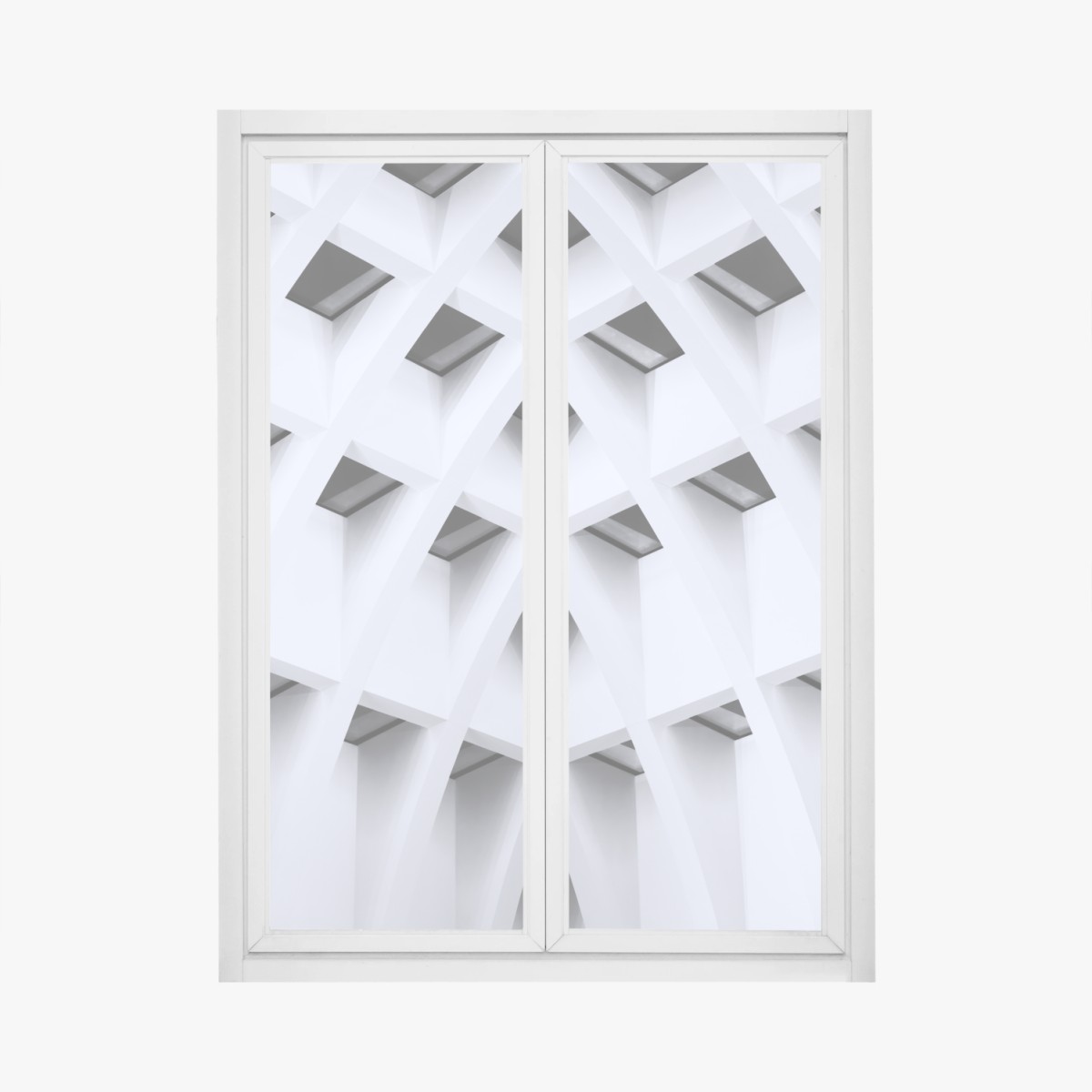 Fensteraufkleber geometrisches gewölbtes deckenmuster – Wallnifity®