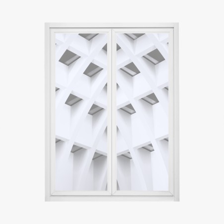 Fensteraufkleber geometrisches gewölbtes deckenmuster – Wallnifity®