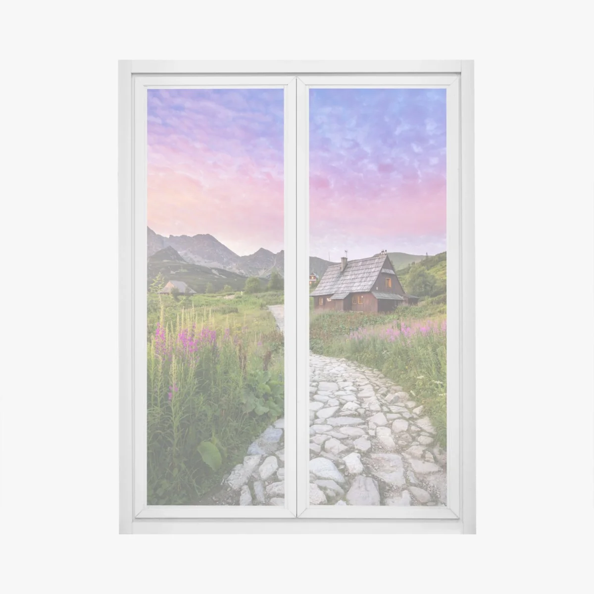 Fensteraufkleber sonnenaufgang über Hala Gasienicowa – Wallnifity® Fensteraufkleber sonnenaufgang über Hala Gasienicowa – Wallnifity®