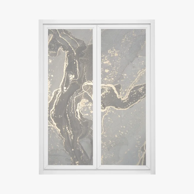 Fensteraufkleber moosiger waldbach panorama – Wallnifity®