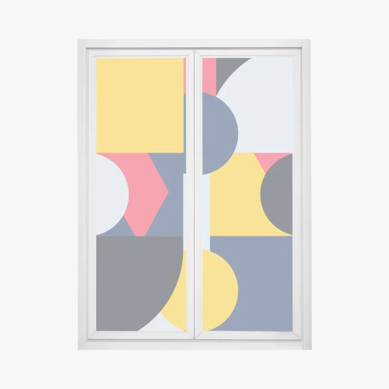 Fensteraufkleber symmetrische hängebrücke in schwarzweiß – Wallnifity®