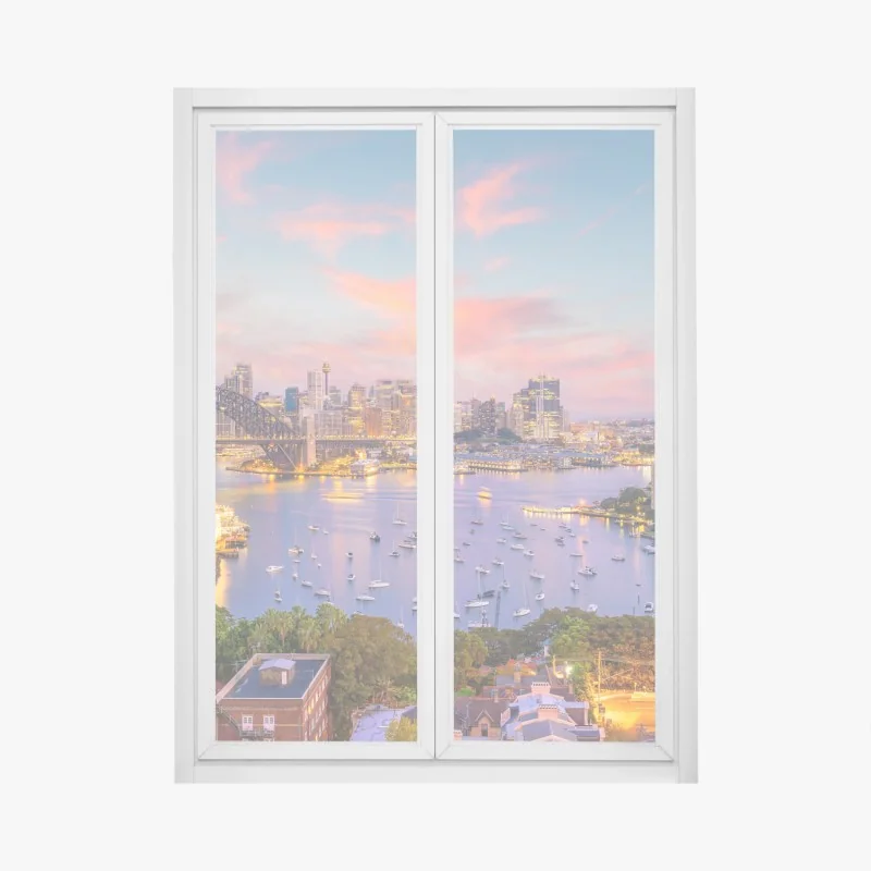 Fensteraufkleber sanftes aquarellmuster mit eukalyptusblättern – Wallnifity®