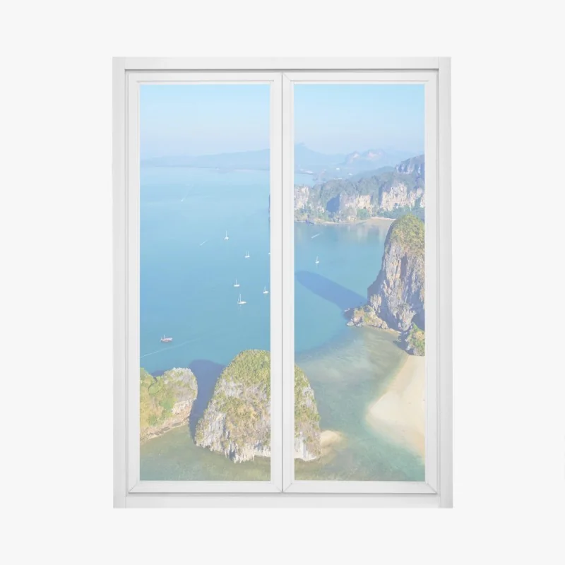 Fensteraufkleber sanftes eukalyptus aquarellmuster – Wallnifity®