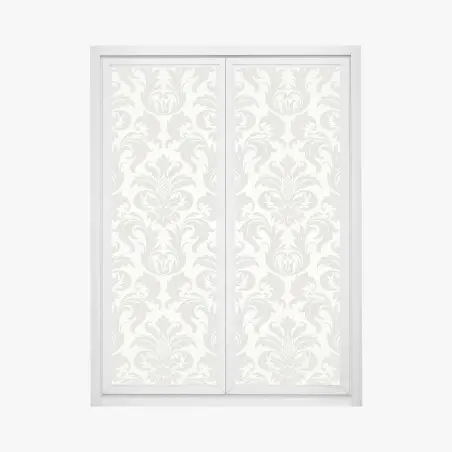 Fensteraufkleber elegantes beiges damastmuster – Wallnifity®