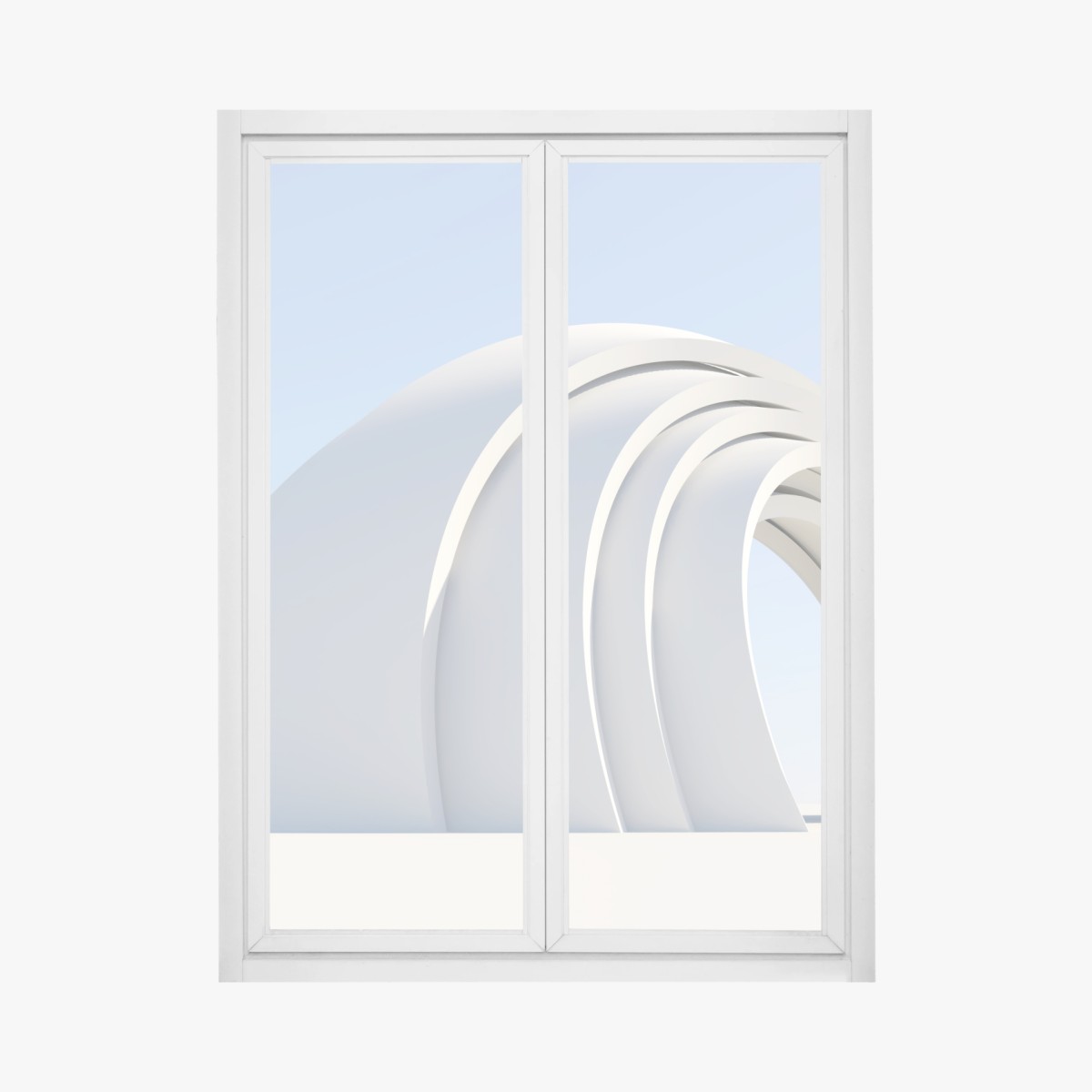 Fensteraufkleber minimalistische bogenskulptur – Wallnifity®