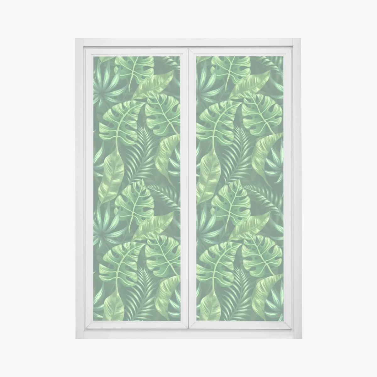 Fensteraufkleber tropisches monstera blattmuster – Wallnifity®