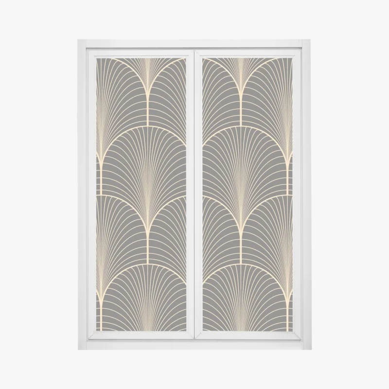 Fensteraufkleber ruhiges botanisches lotosmuster – Wallnifity®