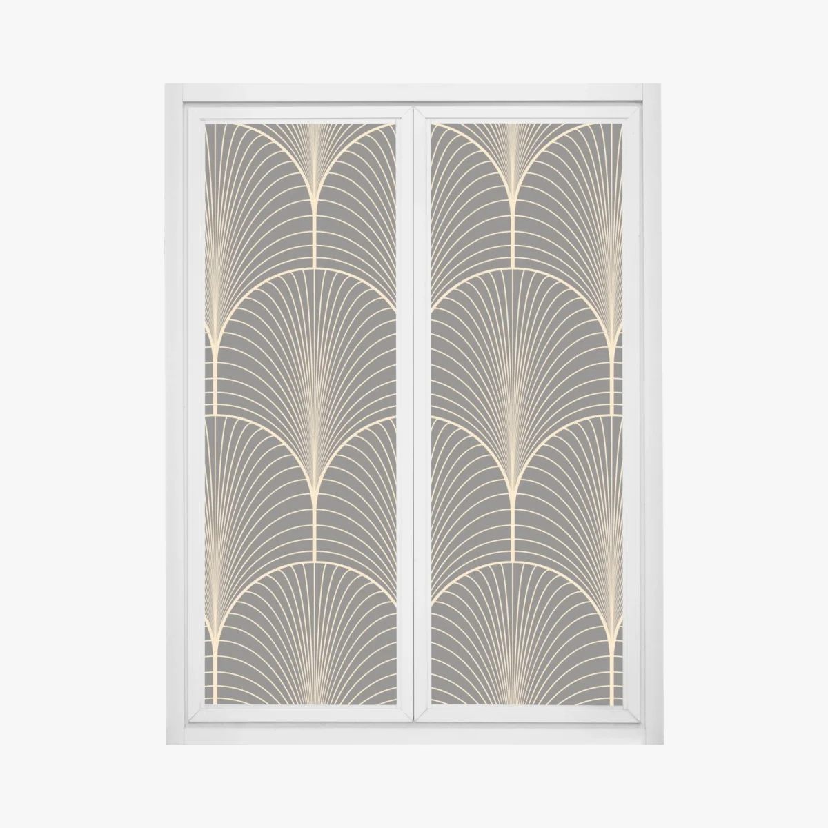 Fensteraufkleber art deco goldenes fächermuster – Wallnifity® Fensteraufkleber art deco goldenes fächermuster – Wallnifity®