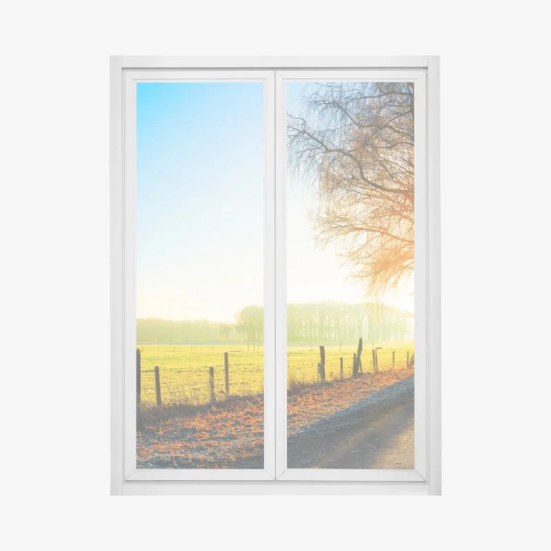Fensteraufkleber strahlende sonnenblume vor vintage-himmel – Wallnifity®