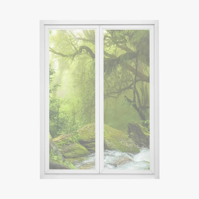 Fensteraufkleber vintage rosa blumenmuster auf tiefgrün – Wallnifity®