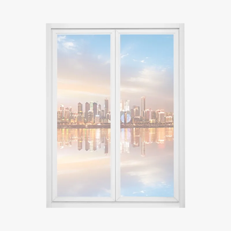 Fensteraufkleber türkis abstrakte ölstruktur – Wallnifity®