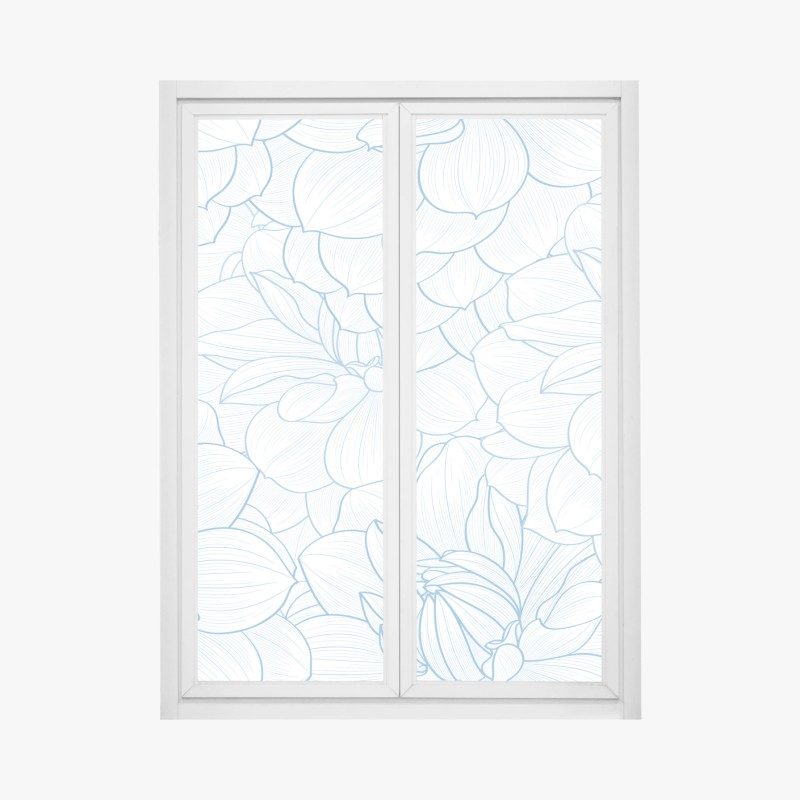 Fensteraufkleber üppige tropische farnblätter – Wallnifity®