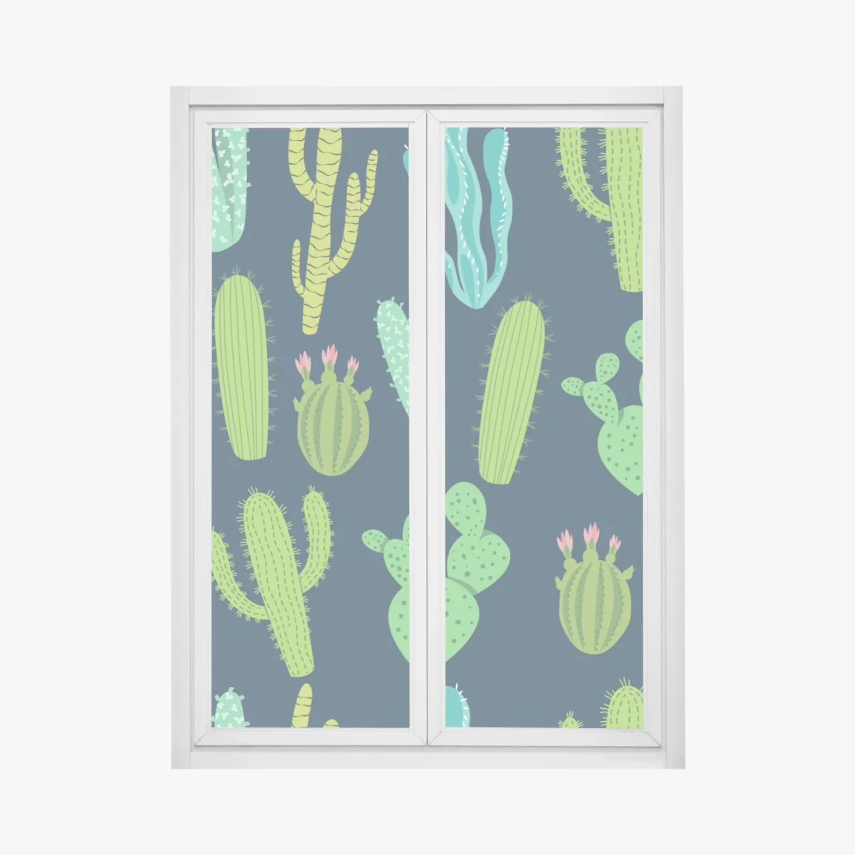 Fensteraufkleber kaktus- und sukkulentenmuster – Wallnifity® Fensteraufkleber kaktus- und sukkulentenmuster – Wallnifity®