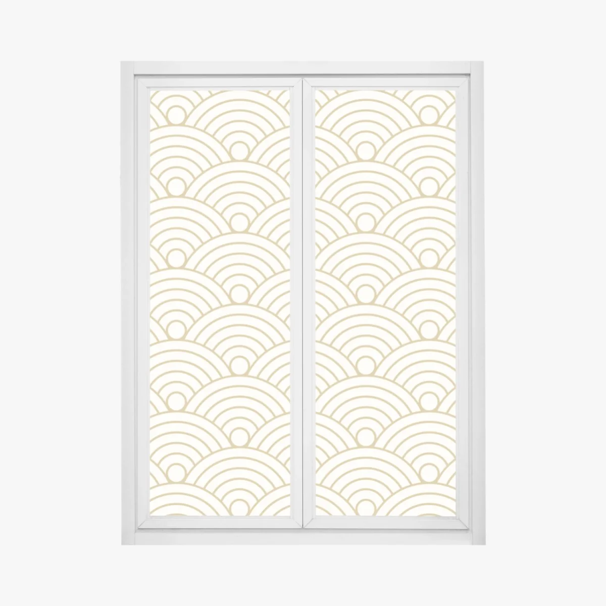 Fensteraufkleber goldenes seigaiha wellenmuster – Wallnifity® Fensteraufkleber goldenes seigaiha wellenmuster – Wallnifity®