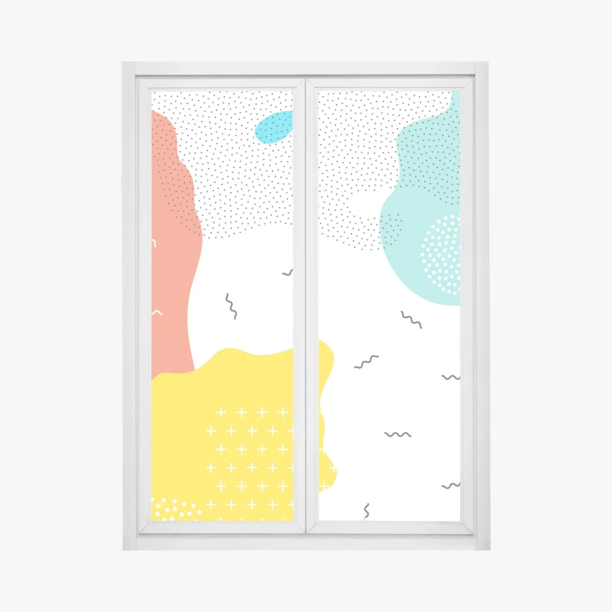 Fensteraufkleber verspielte abstrakte formen in lebendigen farben – Wallnifity® Fensteraufkleber verspielte abstrakte formen in lebendigen farben – Wallnifity®