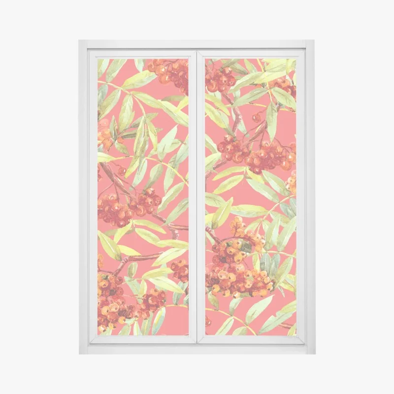 Fensteraufkleber goldene lotosblüten auf grünem hintergrund – Wallnifity®