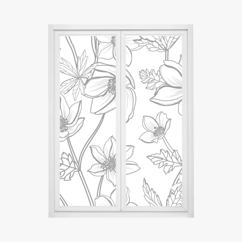 Fensteraufkleber karibischer sonnenuntergang am strand mit palmen – Wallnifity®