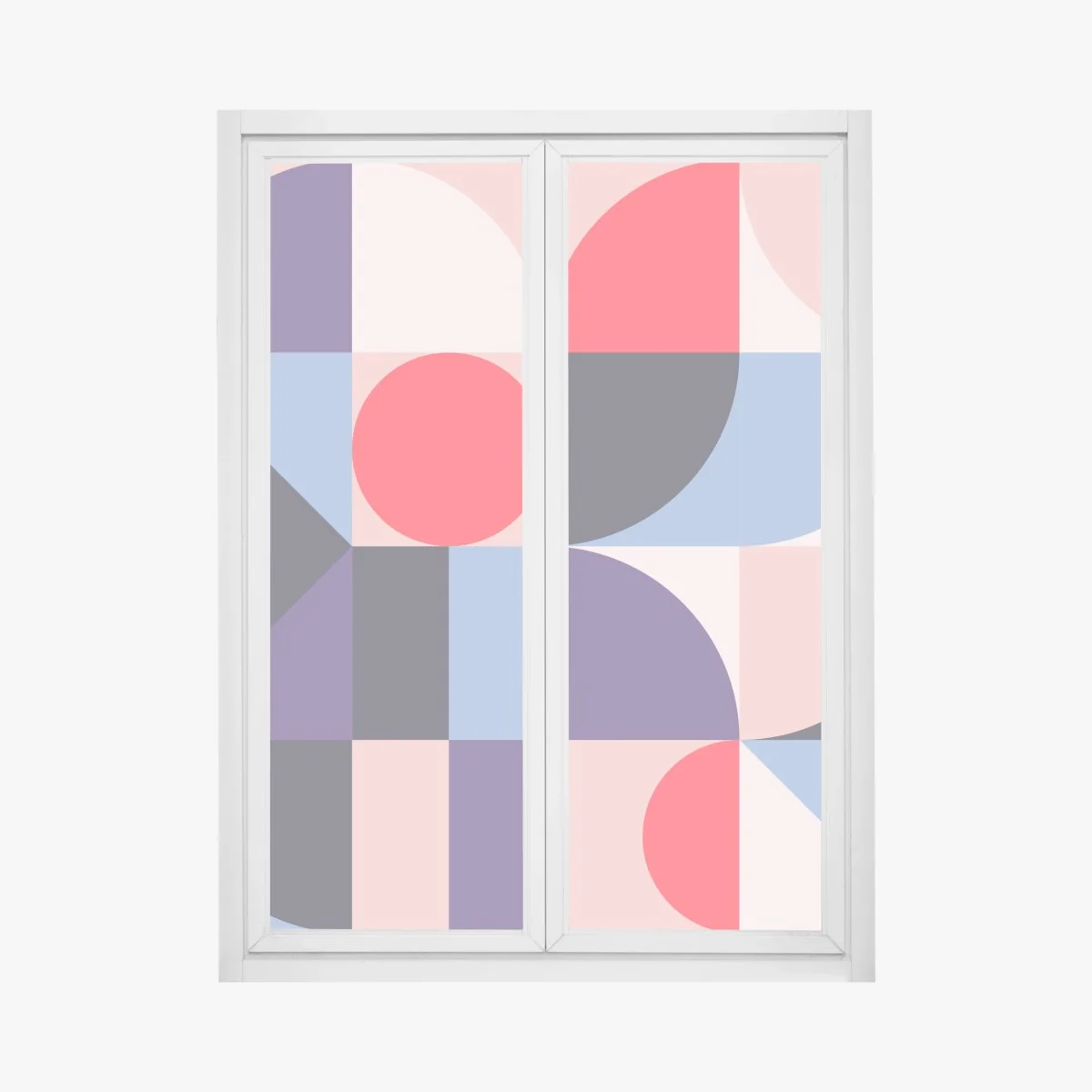 Fensteraufkleber geometrische pastellkomposition – Wallnifity® Fensteraufkleber geometrische pastellkomposition – Wallnifity®